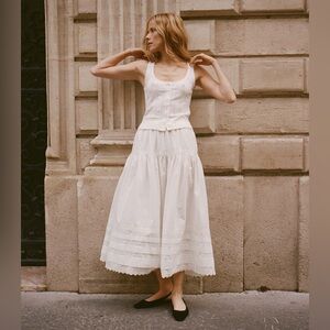 Doen Sebastiane Skirt in Powder, Size Medium